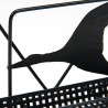Geperforeerd metalen Mid-Century brievenhouder met vogel