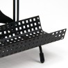 Perforated metal Mid-Century letter holder with a bird