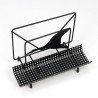 Geperforeerd metalen Mid-Century brievenhouder met vogel