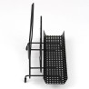 Perforated metal Mid-Century letter holder with a bird