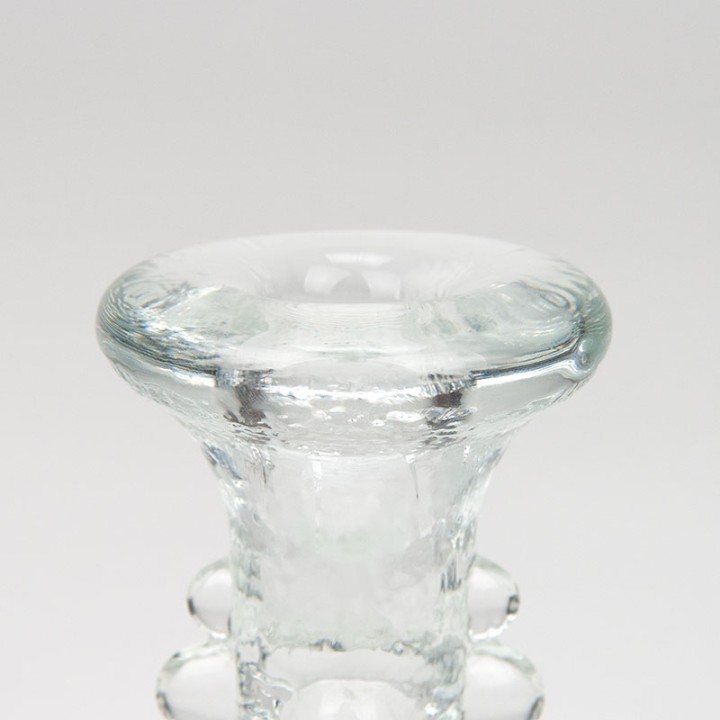 Swedish glass candlestick designed by Staffan Gellerstedt