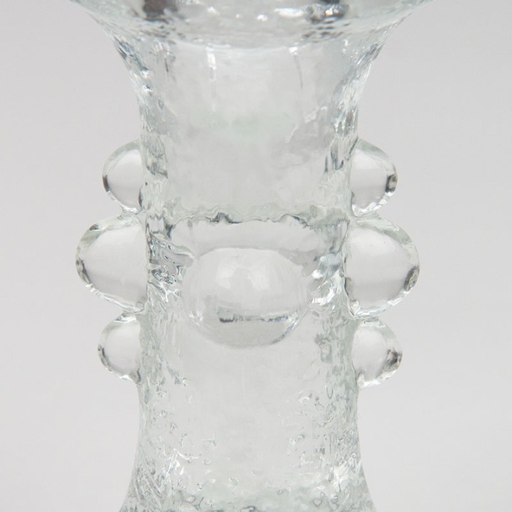 Swedish glass candlestick designed by Staffan Gellerstedt