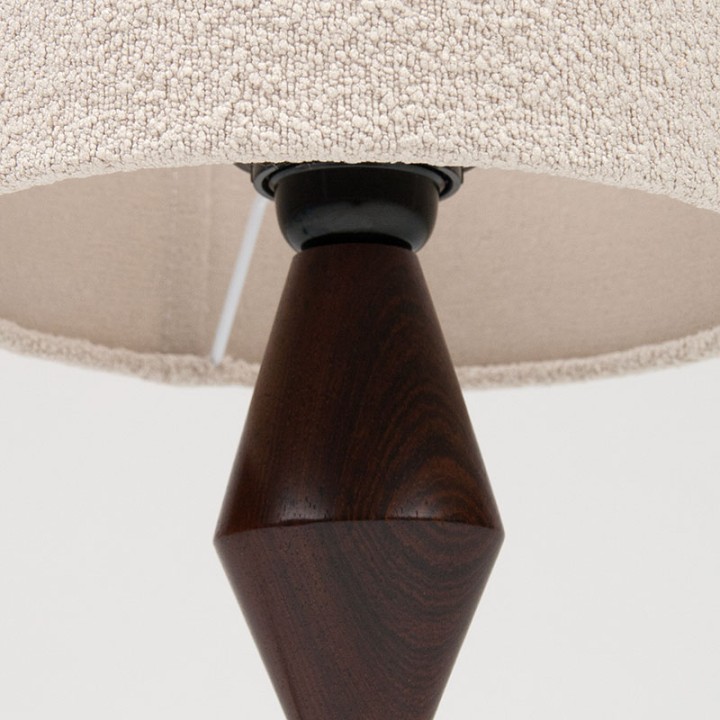 Palissanderhouten Mid-Century tafellampje