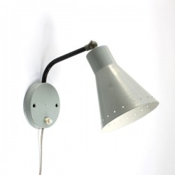 Wandlamp met grijze kap jaren 50