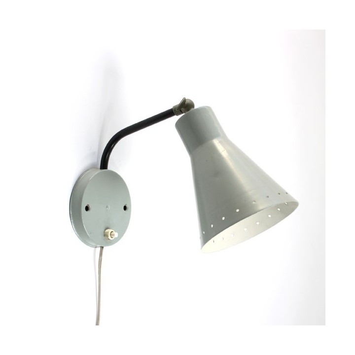 Wall lamp with grey shade 1950's - Retro Studio