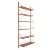 Mid-Century teakhouten wandsysteem/ boekenplanken