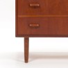 Commode ladekast Mid-Century Deens vintage model in teak