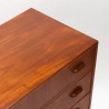 Commode ladekast Mid-Century Deens vintage model in teak