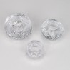 Kosta Boda set of 3 'Snowball' tea light holders by Ann Wärff