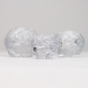Kosta Boda set of 3 'Snowball' tea light holders by Ann Wärff