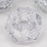 Kosta Boda set of 3 'Snowball' tea light holders by Ann Wärff