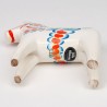 Nils Olsson Swedish vintage white Dala horse
