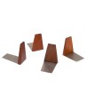 Vintage set of 4 teak bookends by ESA Denmark