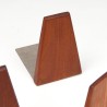 Vintage set of 4 teak bookends by ESA Denmark