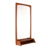 Mid-Century teak Danish mirror with an open compartment