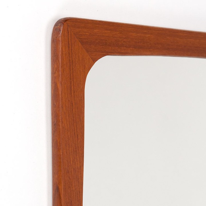 Mid-Century teak Danish mirror with an open compartment