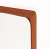 Mid-Century teakhouten Deense spiegel met open vakje