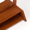 Mid-Century teak Danish mirror with an open compartment