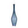 Blauw glazen Deense Mid-Century hanglamp