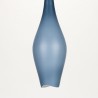 Blauw glazen Deense Mid-Century hanglamp