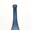 Blauw glazen Deense Mid-Century hanglamp