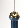Blue glass Danish Mid-Century pendant lamp