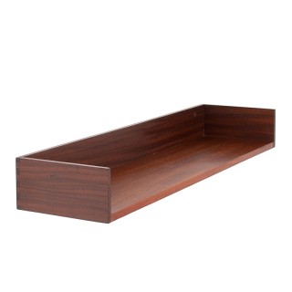 Mid-Century dark teak wall shelf