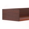 Mid-Century donker teakhouten wandplank