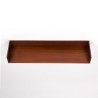 Mid-Century donker teakhouten wandplank