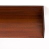 Mid-Century donker teakhouten wandplank