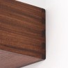 Mid-Century donker teakhouten wandplank