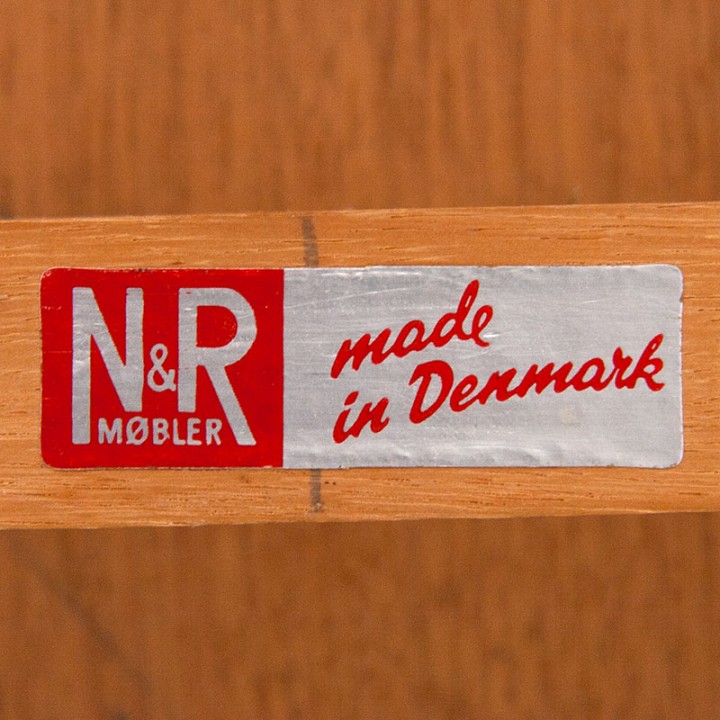 Deense vintage kleine uitschuifbare eettafel van N&R