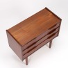 Small vintage chest of drawers with organic-shaped handles