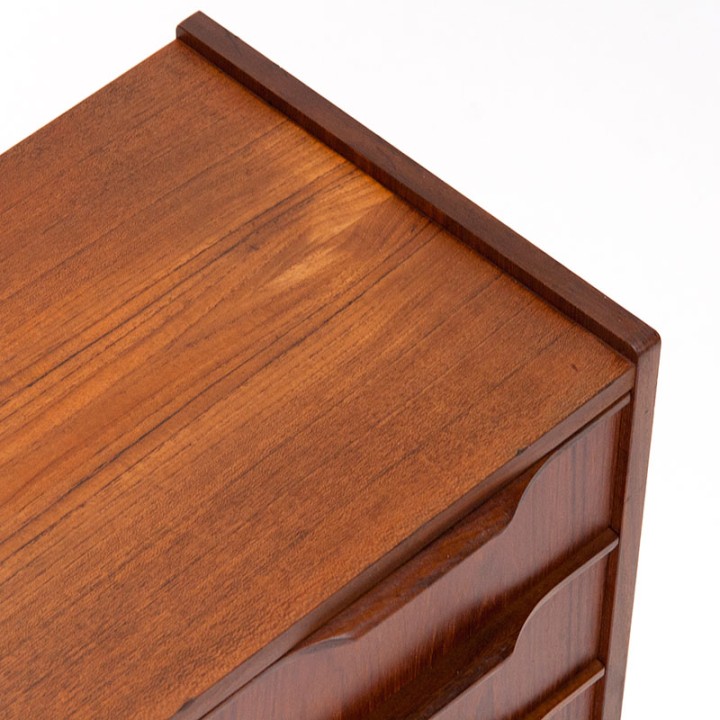 Small vintage chest of drawers with organic-shaped handles