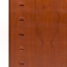 Danish design chest of drawers in teak with round handles