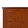 Ladekast Deens design in teak met ronde greepjes