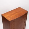 Ladekast Deens design in teak met ronde greepjes