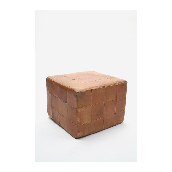 Leather pouffe - Retro Studio