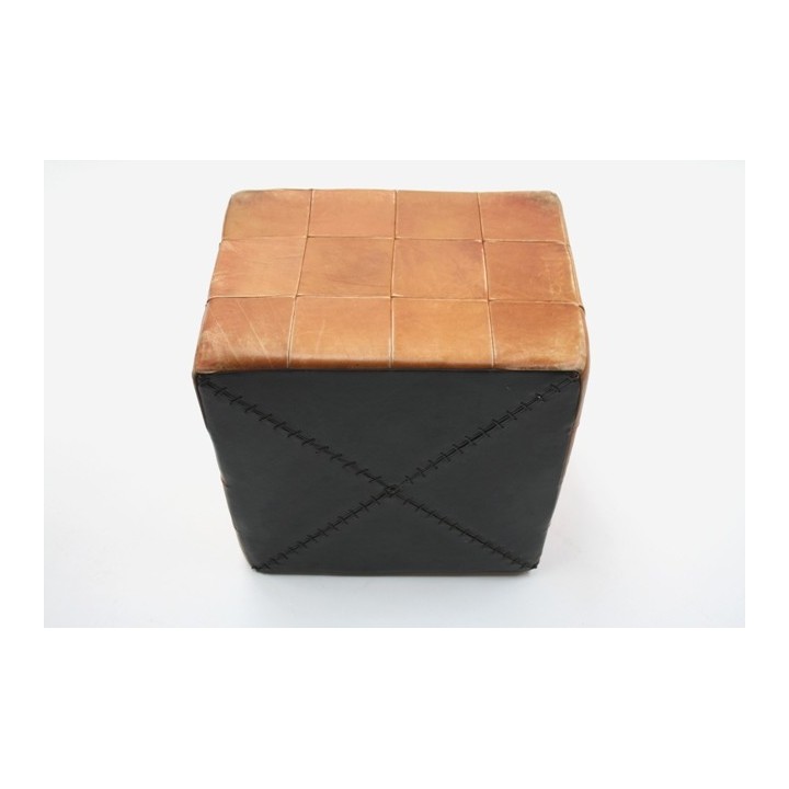 Leather pouffe - Retro Studio