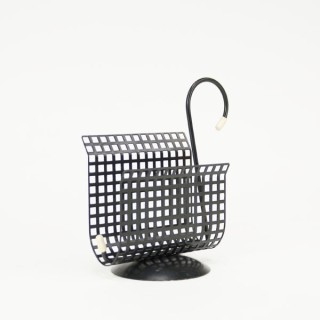 Brievenhouder zwart geperforeerd Zwaan vorm - Retro Studio