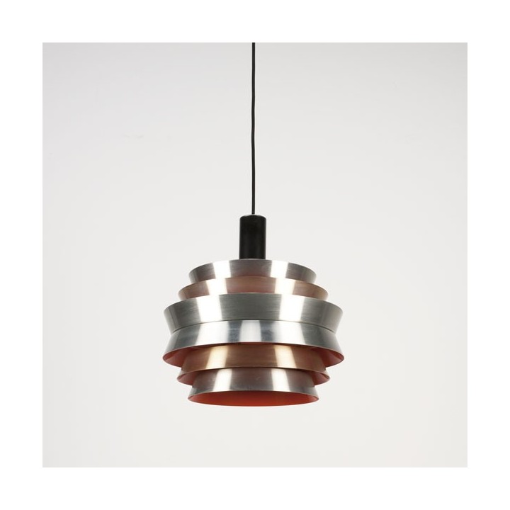 Scandinavische schijven hanglamp oranje binnenkant - Retro