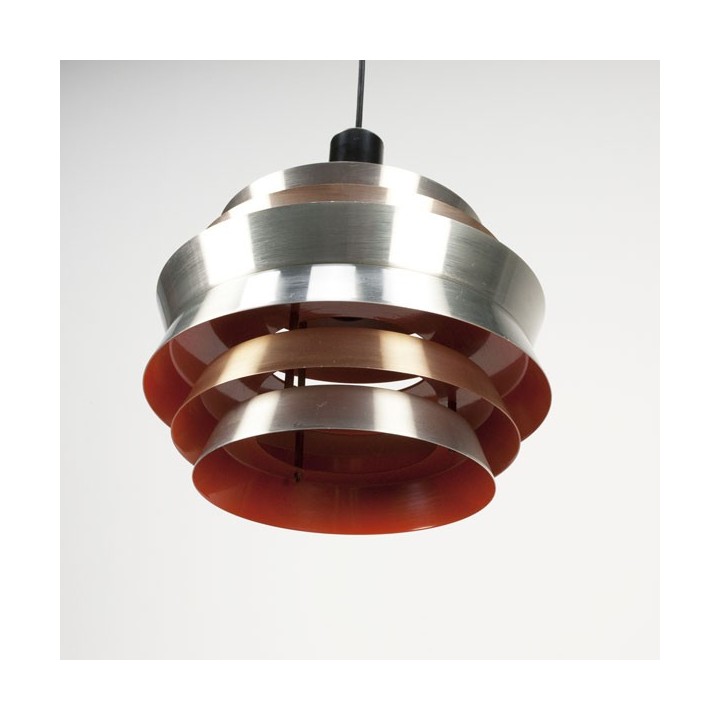 Scandinavische schijven hanglamp oranje binnenkant - Retro