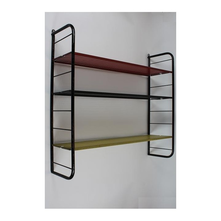 Metal wall rack with square perforation