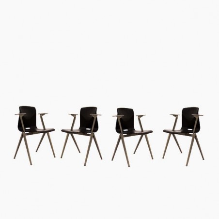 Set van 4 industriële stoelen