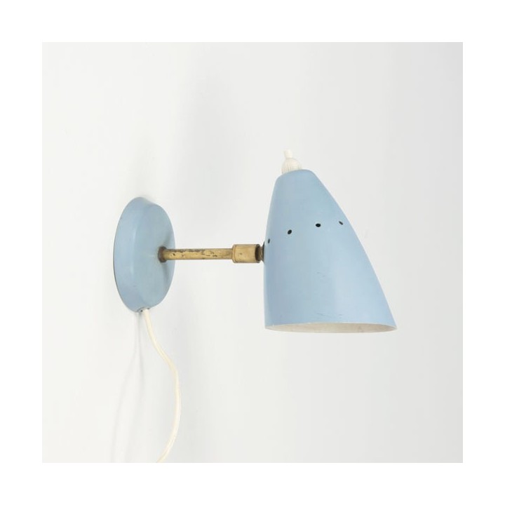 Blauw wandlampje uit de jaren 50 - Retro Studio