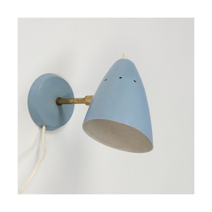 Blue wall lamp from the 1950's - Retro Studio