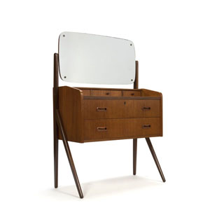 Danish dressing table with mirror in teak